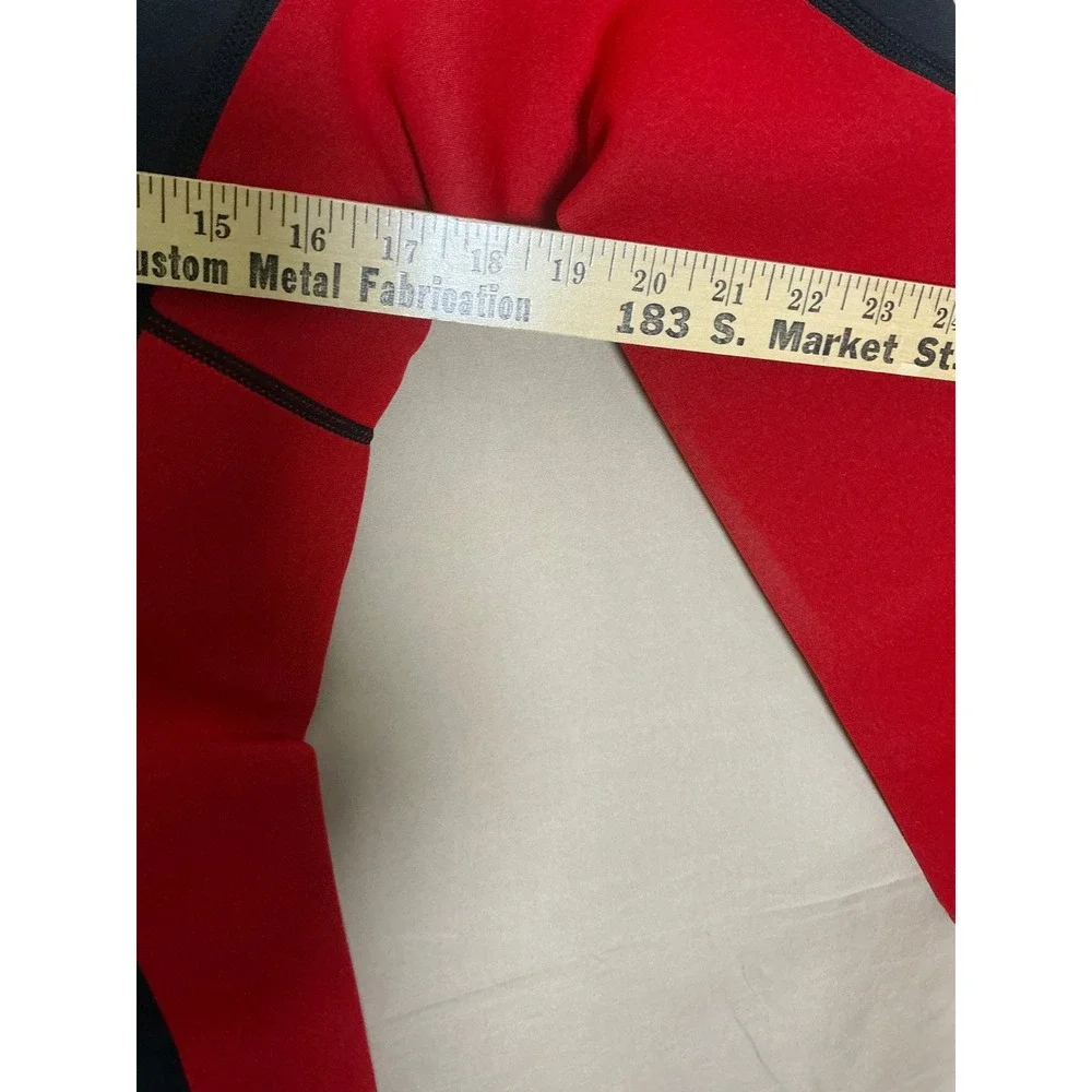 Unbranded Neoprene Full Wetsuit Mens small Black Red Excellent Long Sleeve Surf